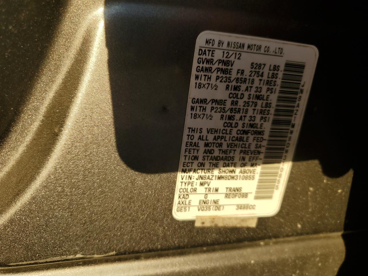 2013 NISSAN MURANO