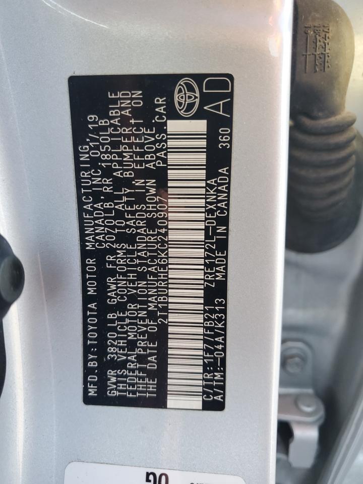 2019 TOYOTA COROLLA
