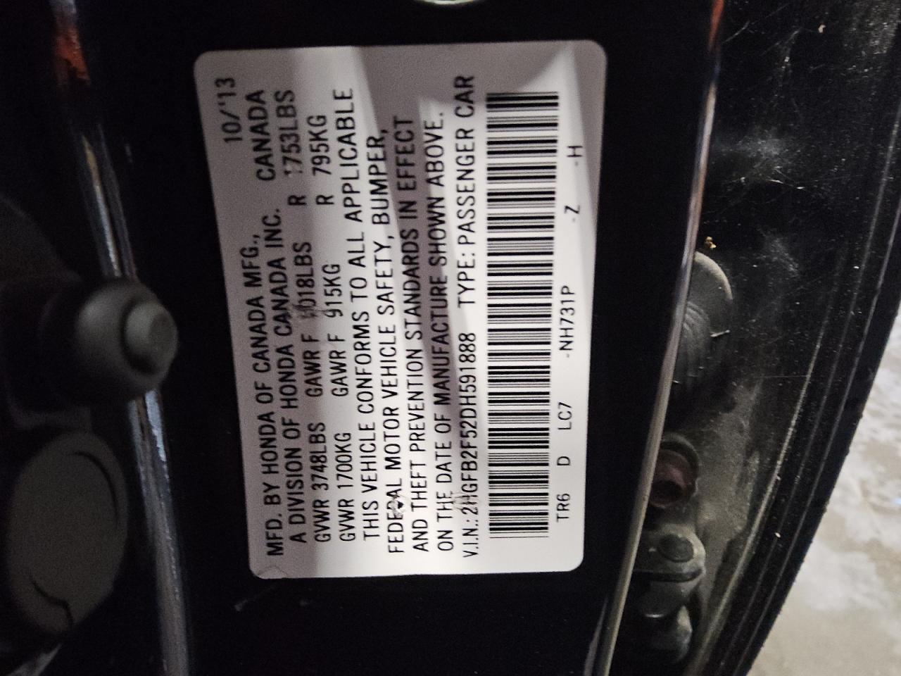 2013 HONDA CIVIC