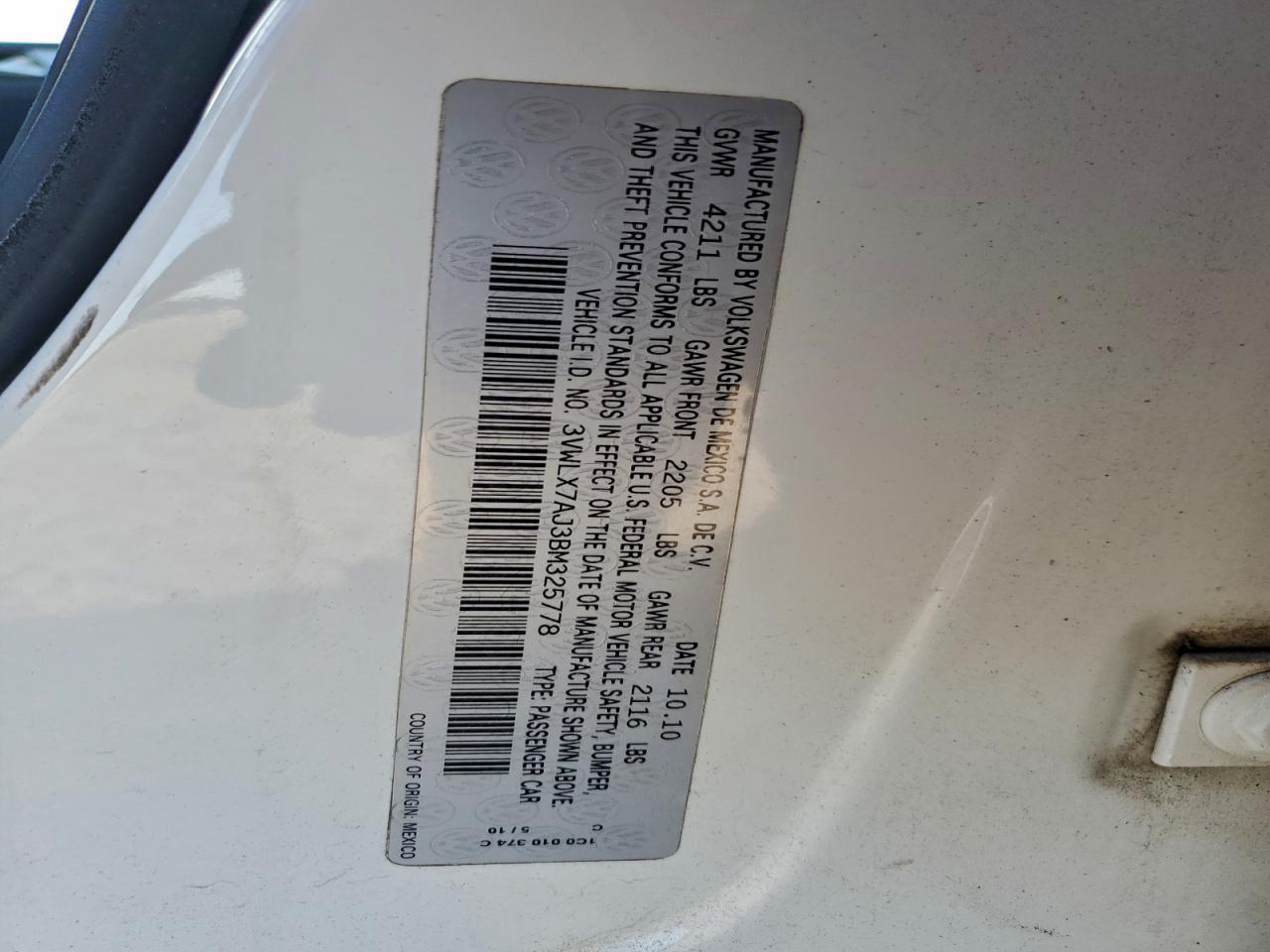 2011 VOLKSWAGEN JETTA