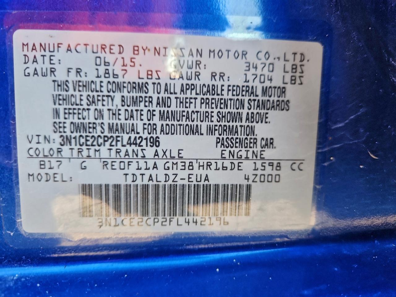 2015 NISSAN Versa Note