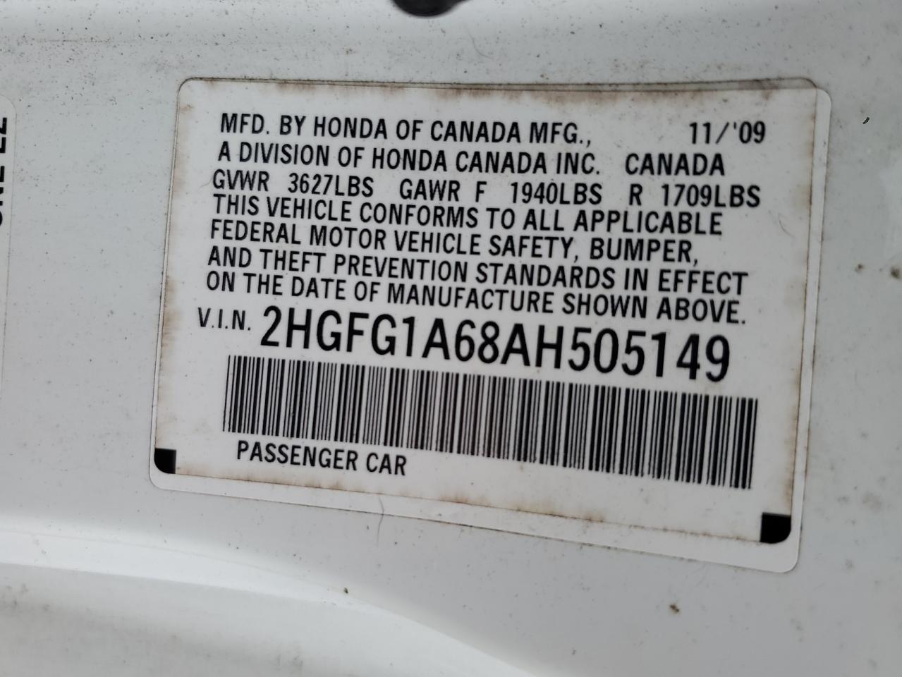 2010 HONDA CIVIC