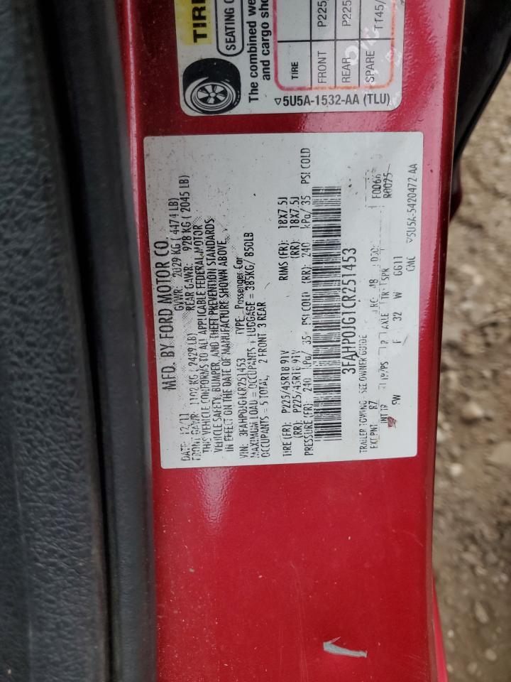 2012 FORD FUSION