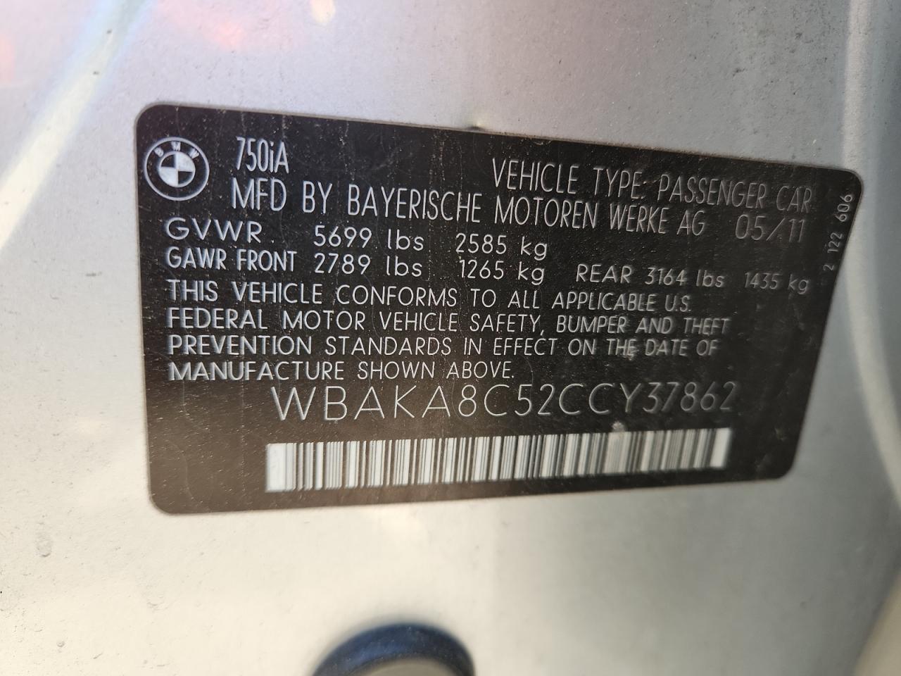 2012 BMW 7 series