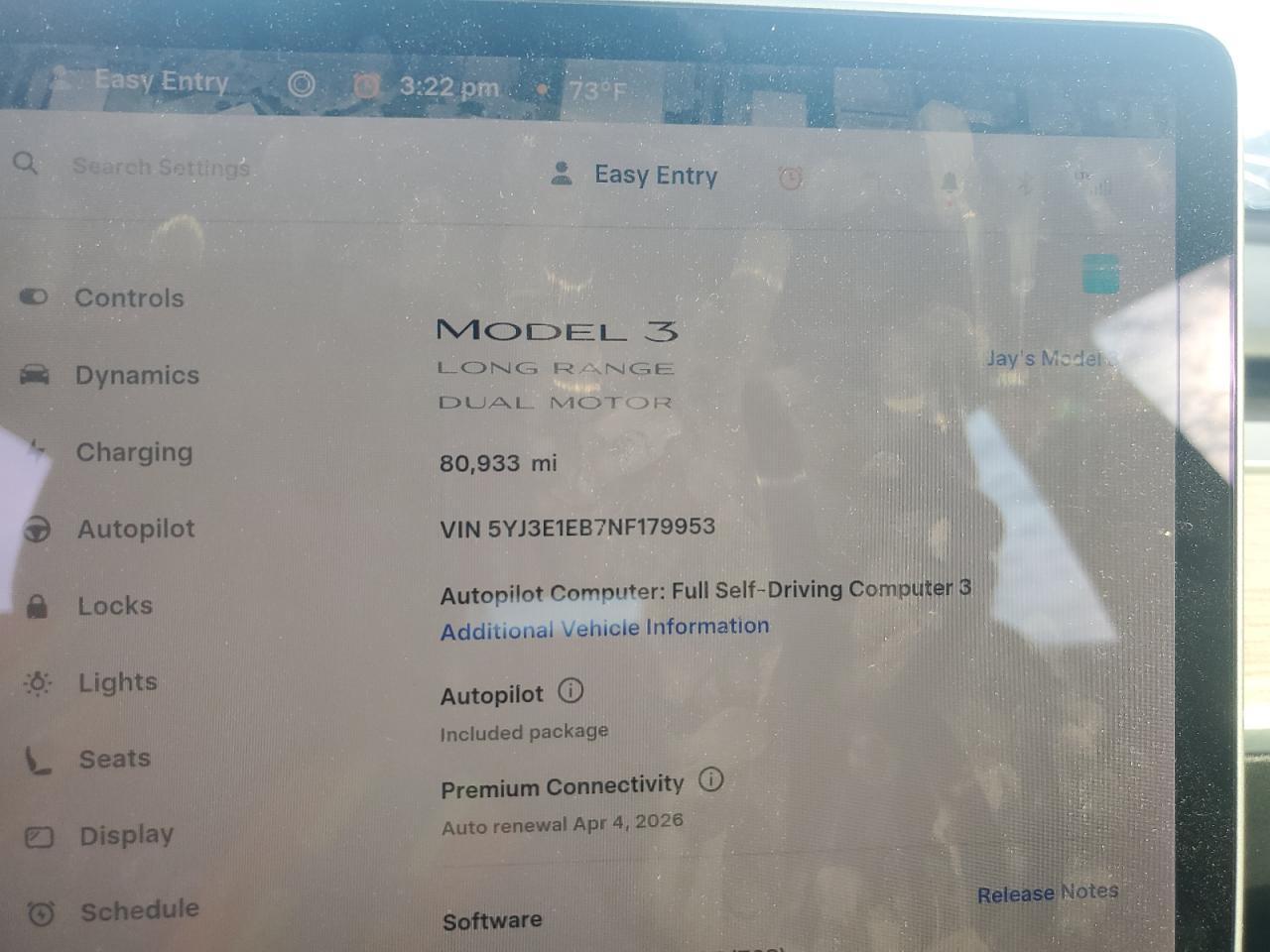 2022 TESLA MODEL 3