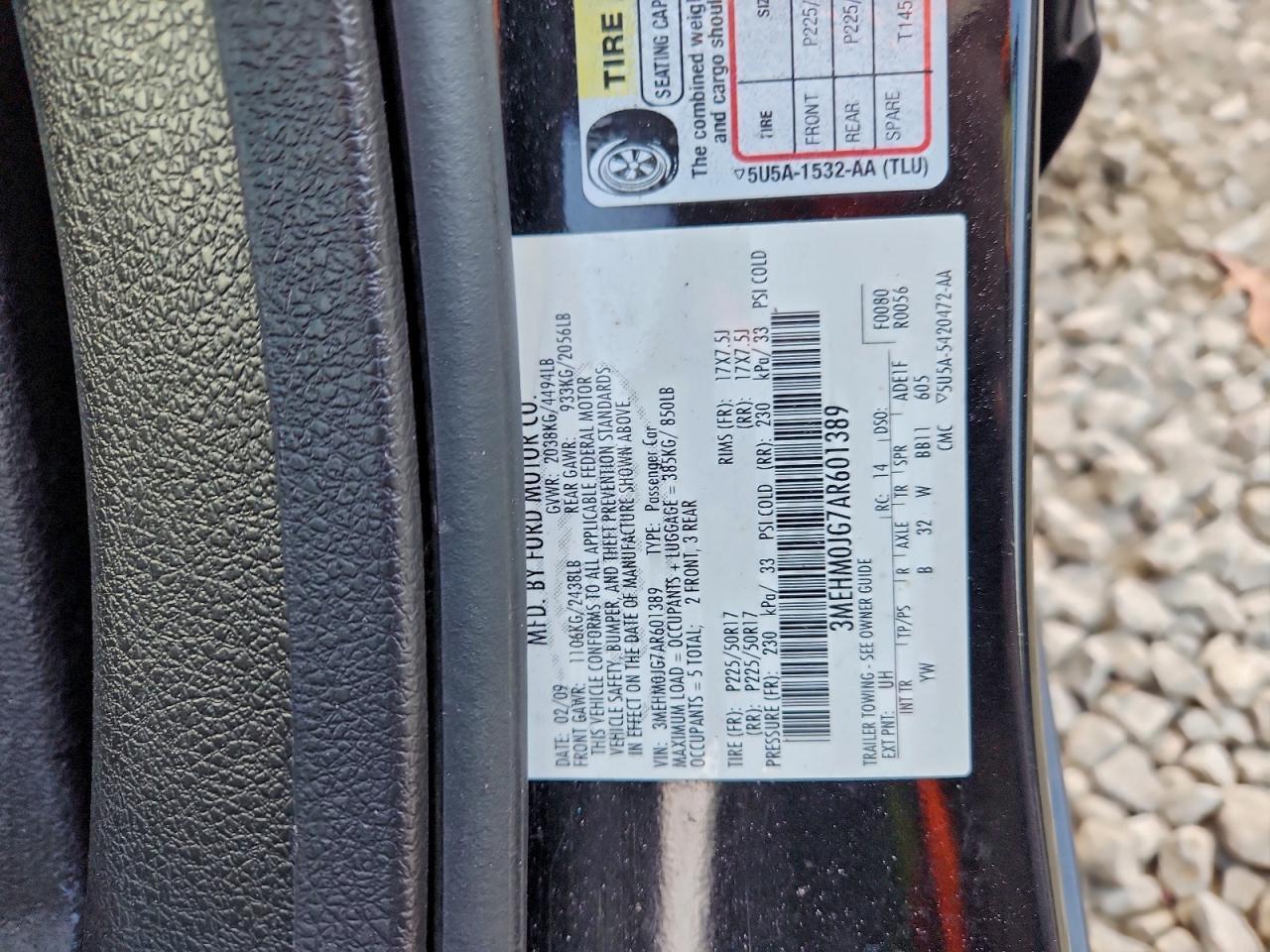 2010 MERCURY Milan