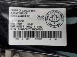 2016 HONDA CIVIC