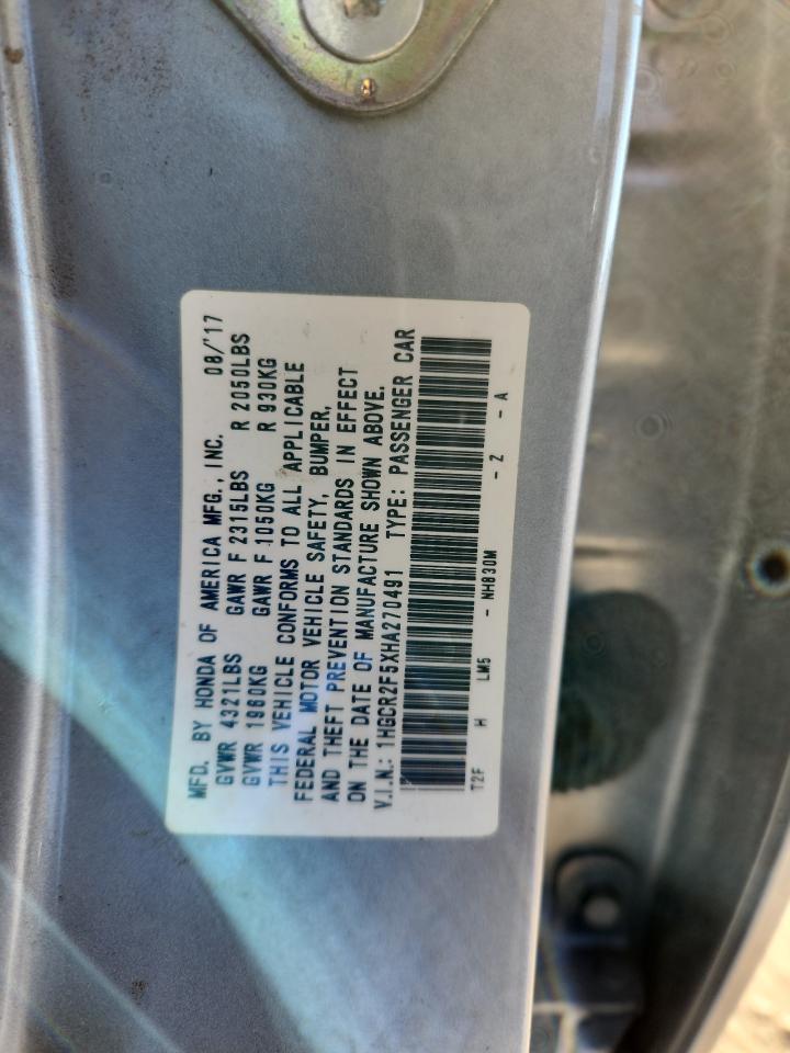 2017 HONDA ACCORD