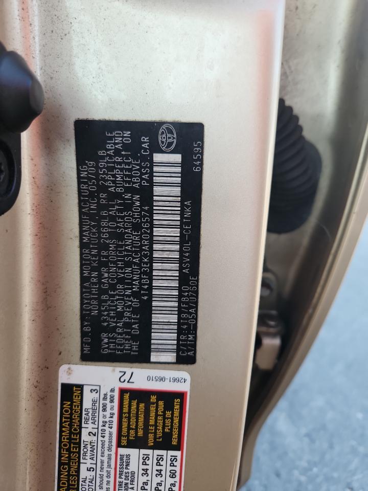 2010 TOYOTA CAMRY