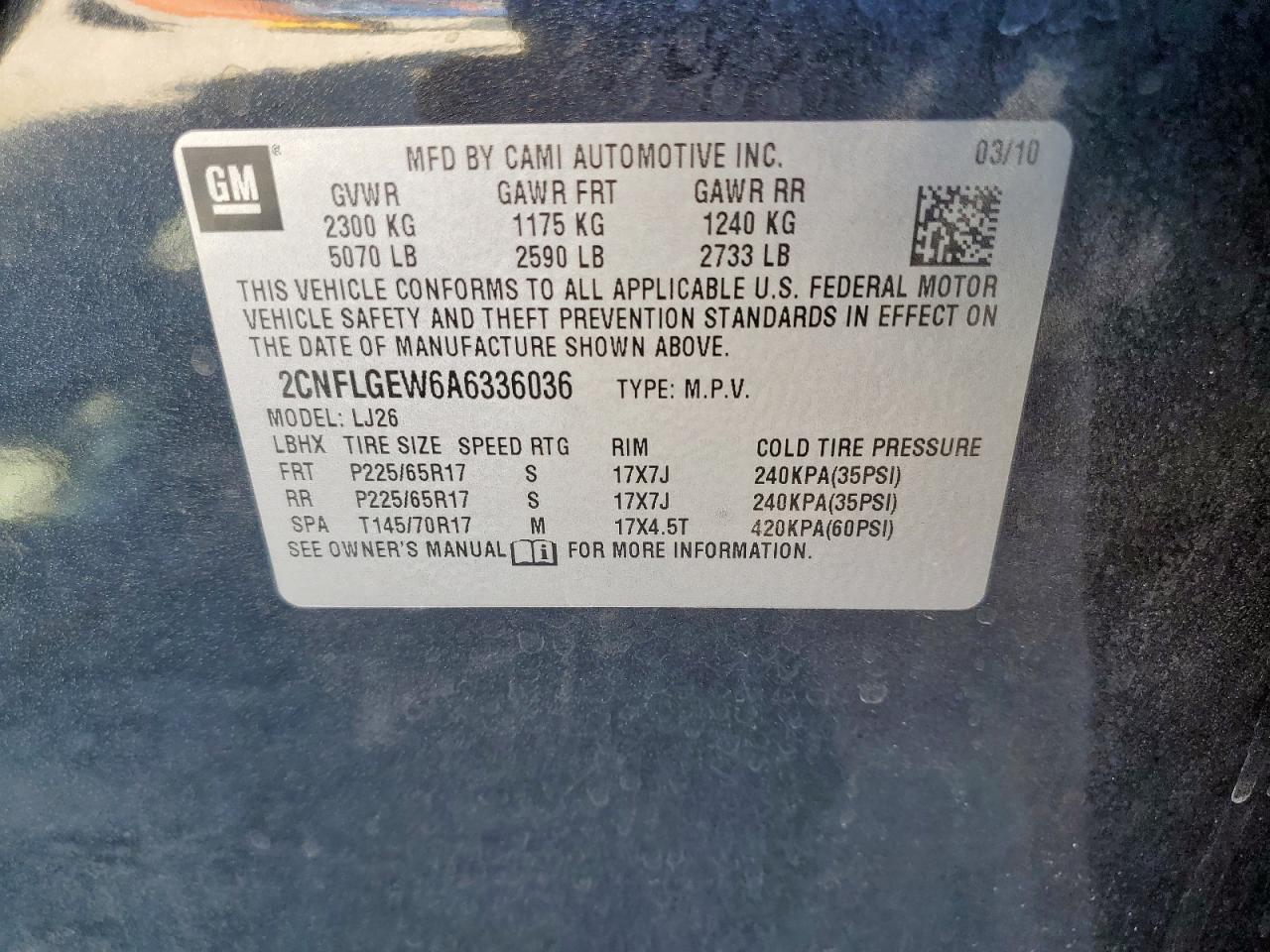 2010 CHEVROLET EQUINOX