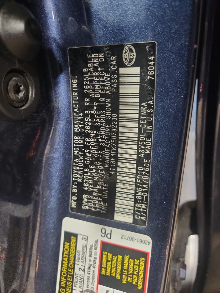 2014 TOYOTA CAMRY