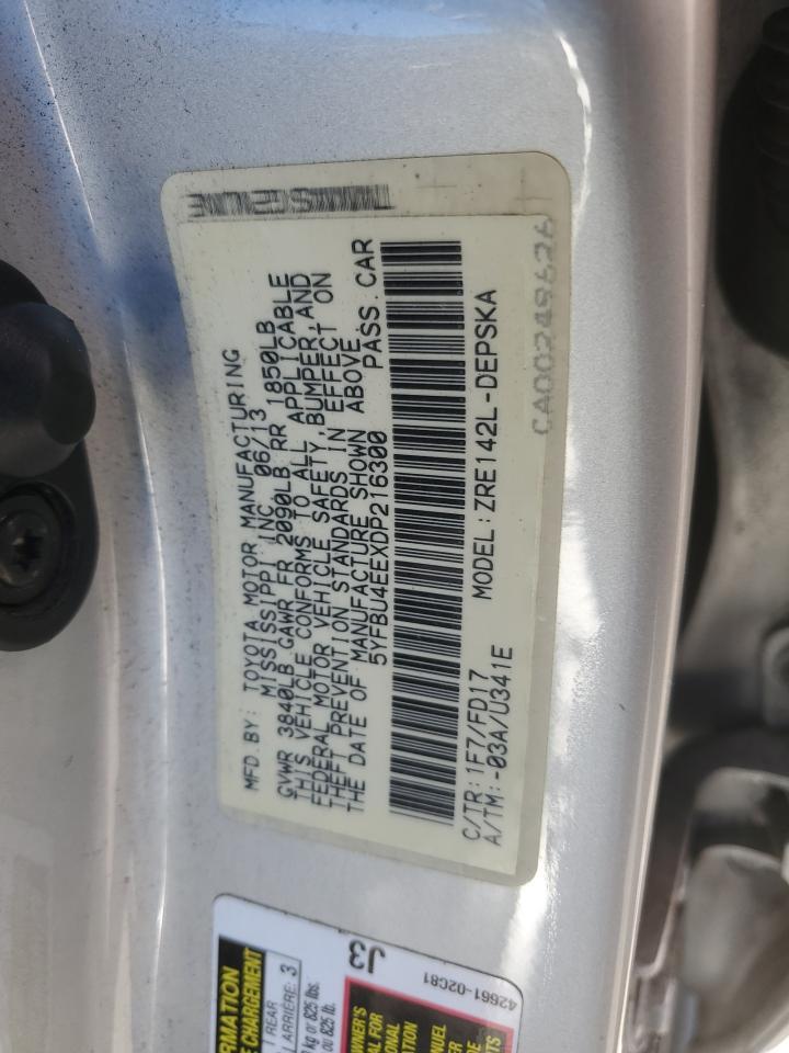 2013 TOYOTA COROLLA
