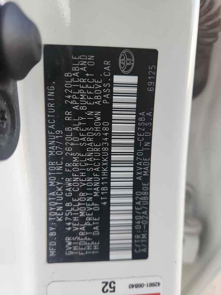 2019 TOYOTA CAMRY