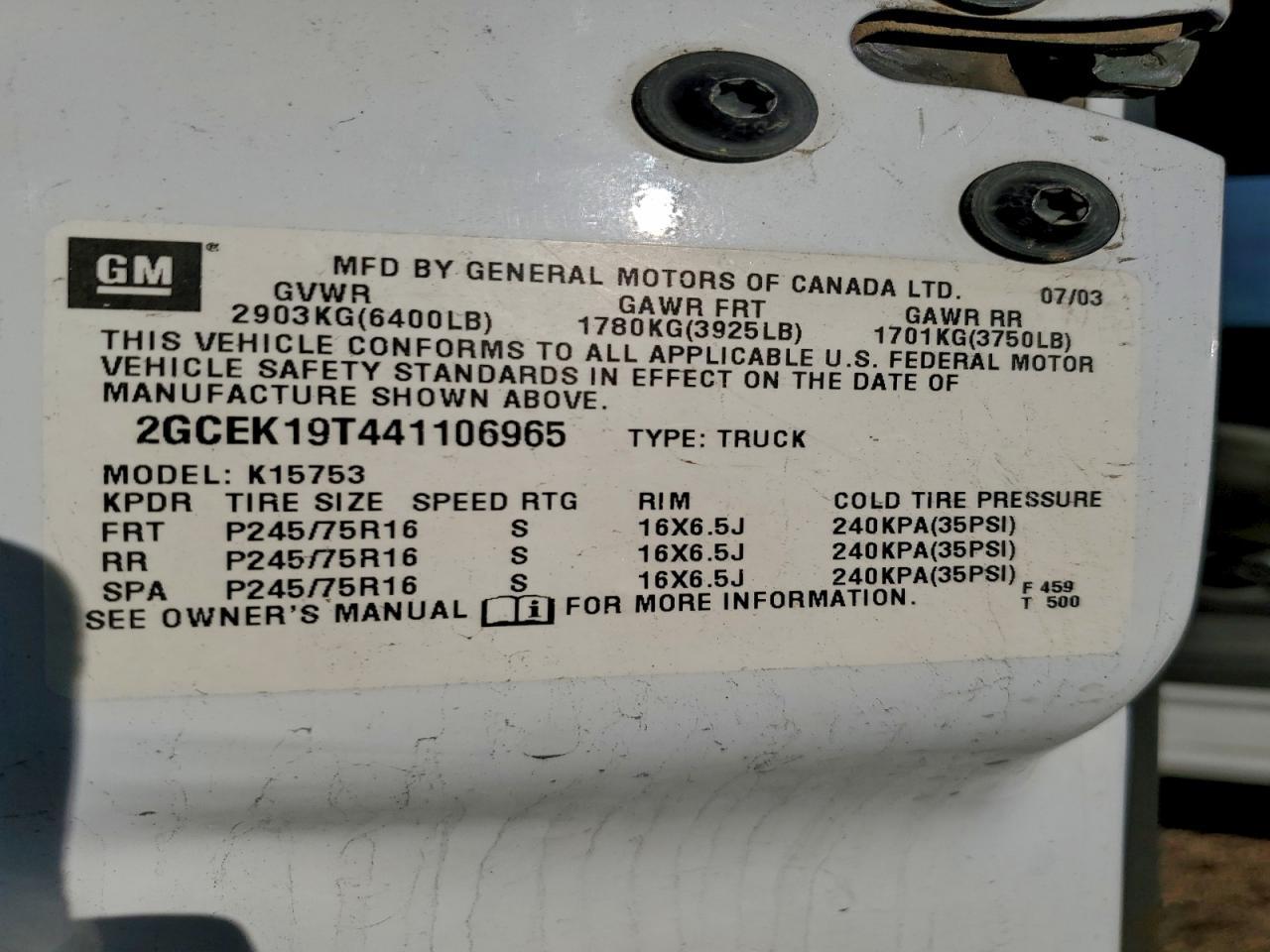 2004 CHEVROLET Silverado
