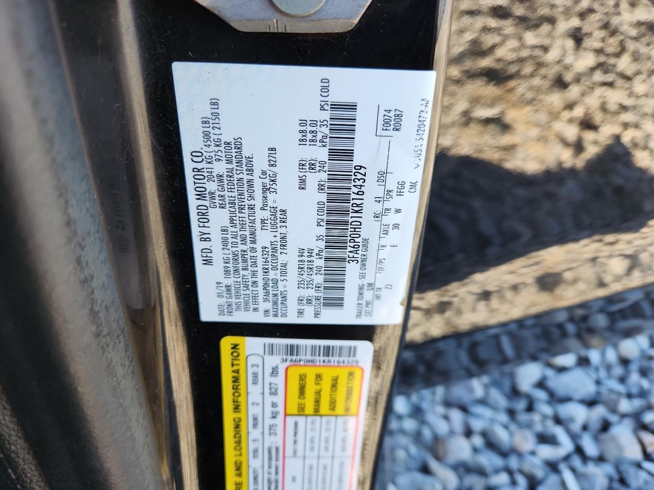 2019 FORD FUSION