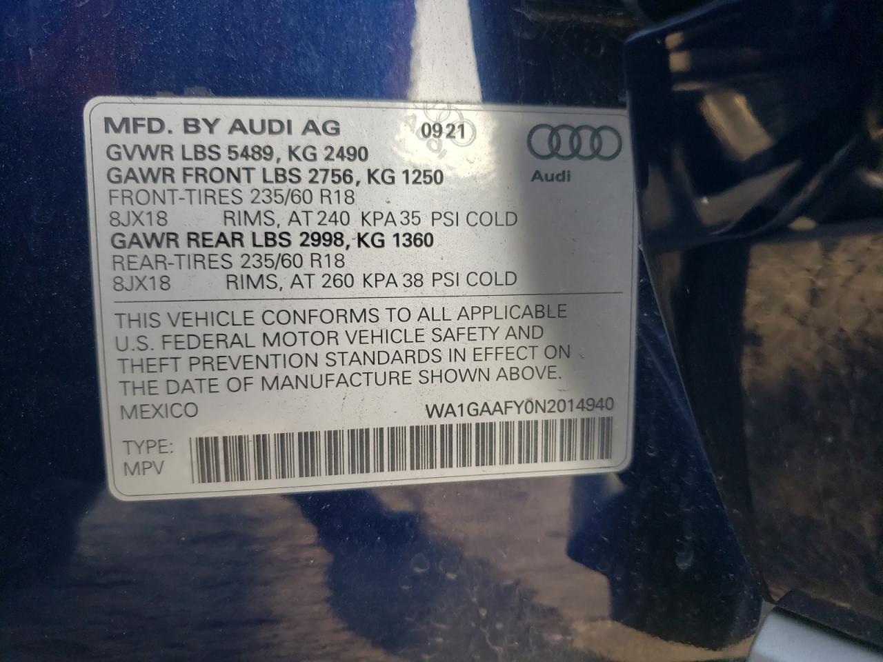 2022 AUDI Q5