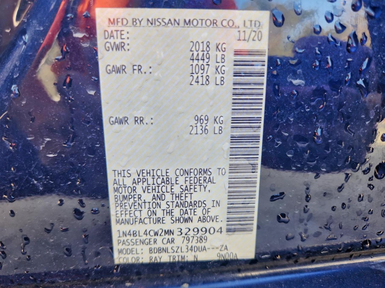 2021 NISSAN ALTIMA