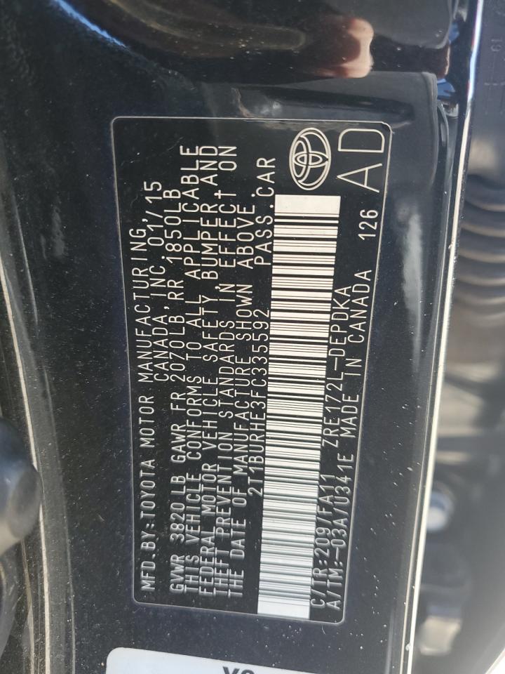 2015 TOYOTA COROLLA