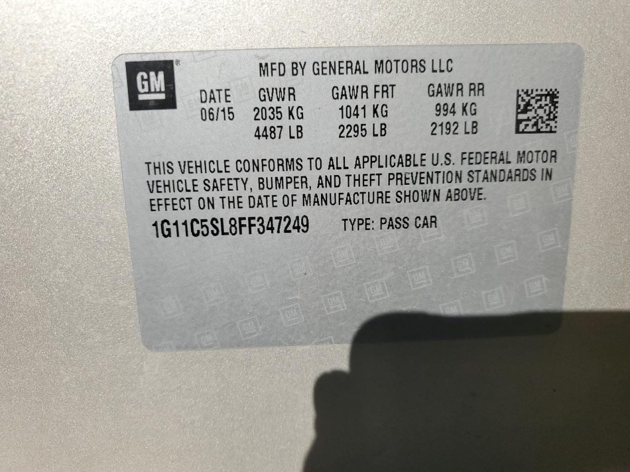 2015 CHEVROLET MALIBU