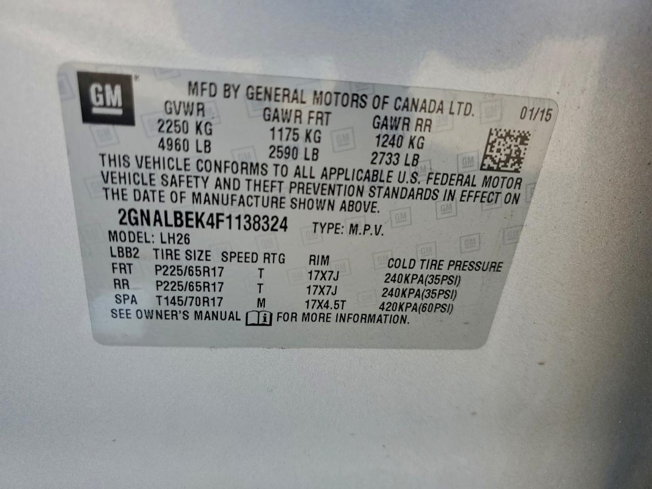 2015 CHEVROLET EQUINOX