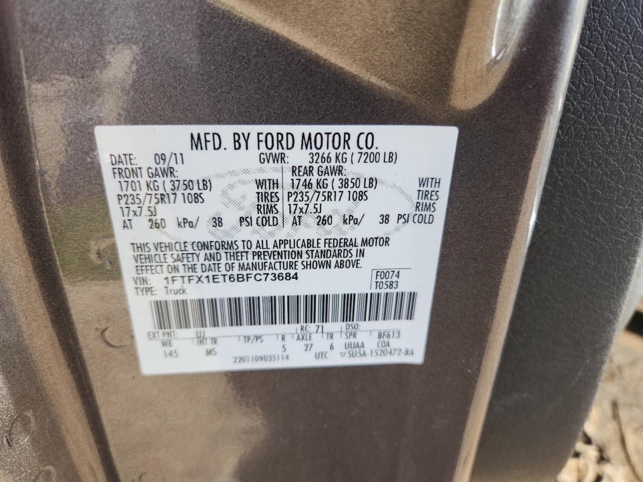 2011 FORD F-150