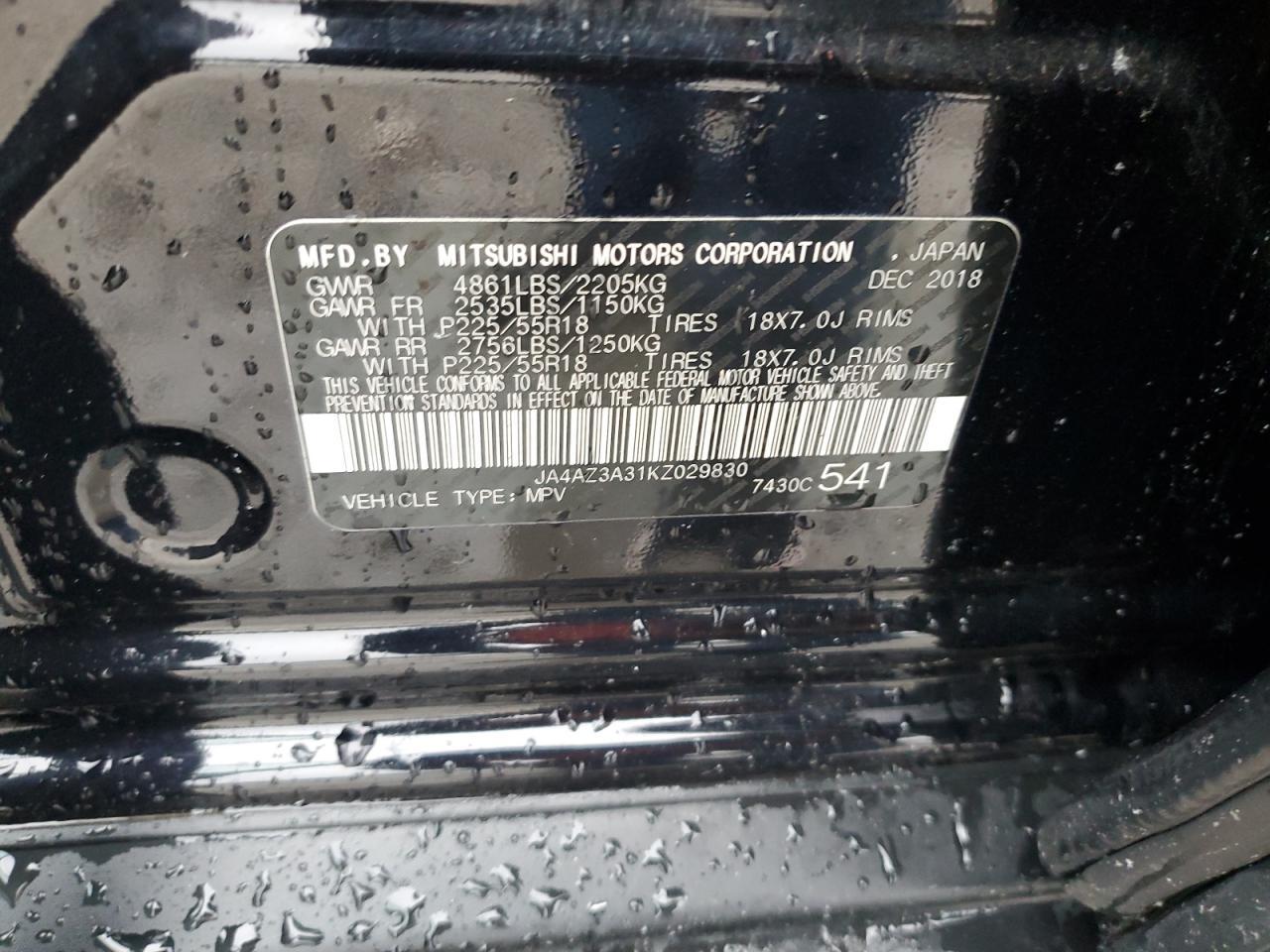 2019 MITSUBISHI outlander
