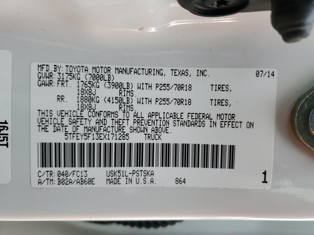 2014 TOYOTA TUNDRA
