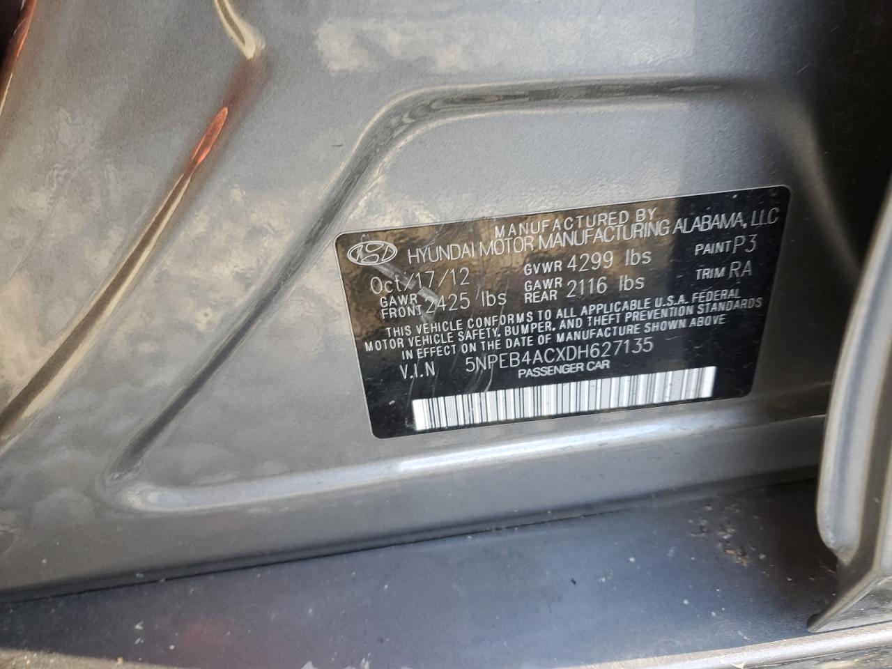 2013 HYUNDAI SONATA