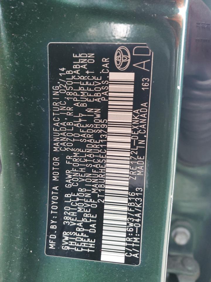 2014 TOYOTA COROLLA