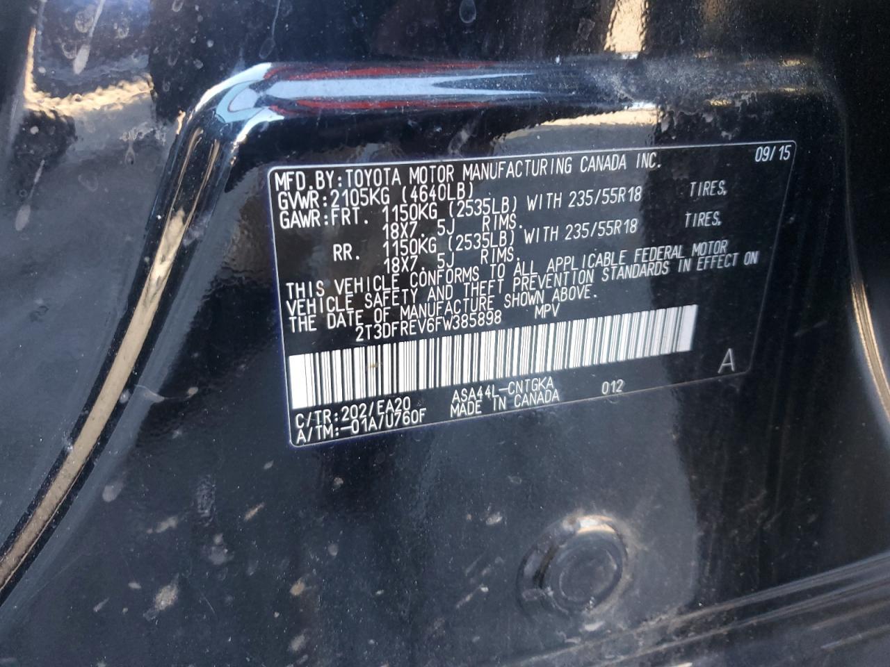 2015 TOYOTA RAV4