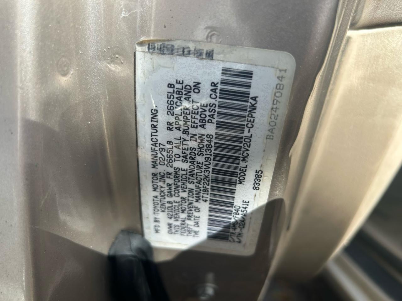 1997 TOYOTA CAMRY