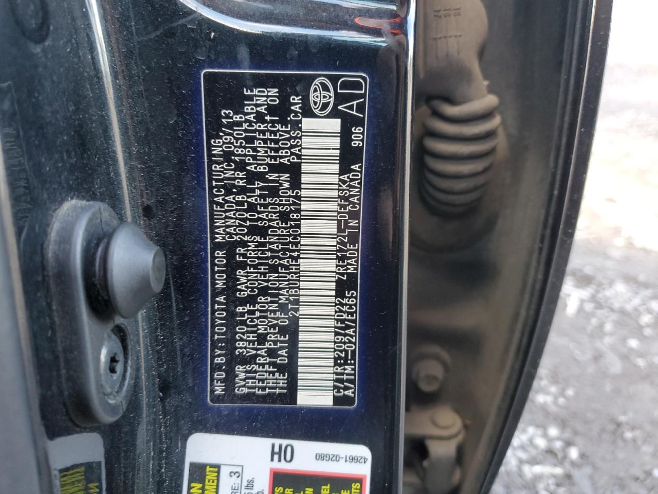 2014 TOYOTA COROLLA