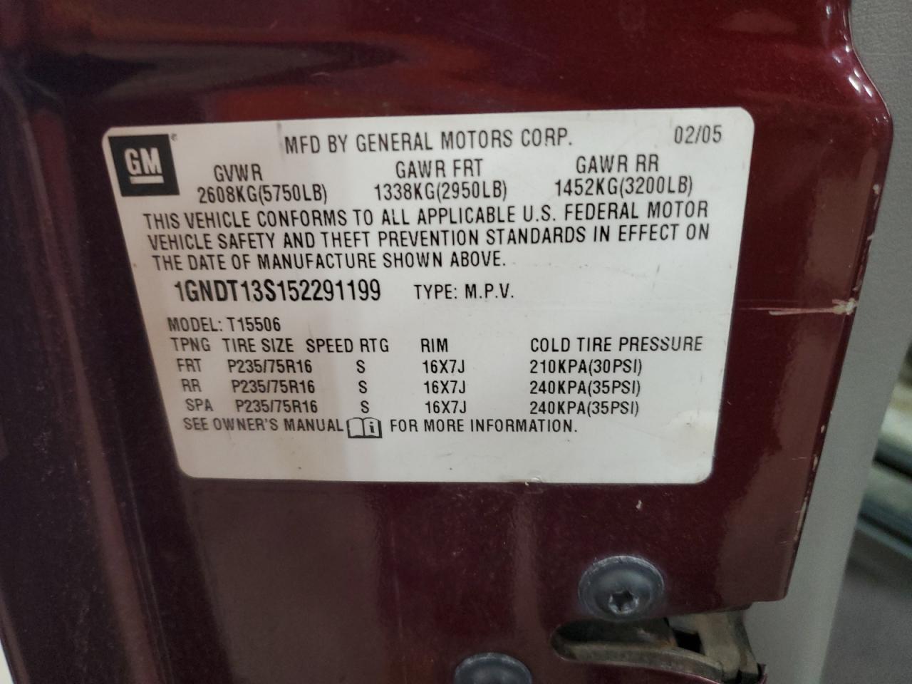 2005 CHEVROLET Trailblazer