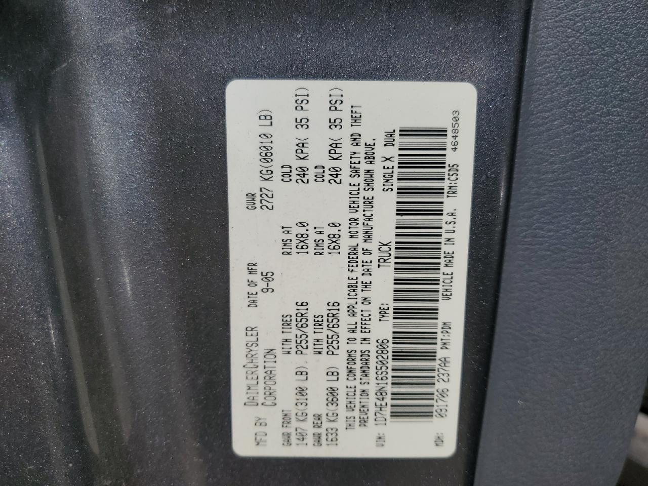2006 DODGE Dakota