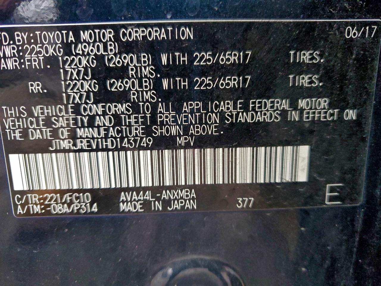2017 TOYOTA RAV4