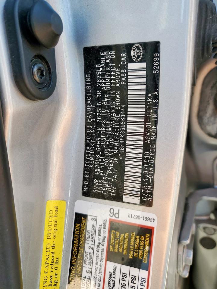 2016 TOYOTA CAMRY