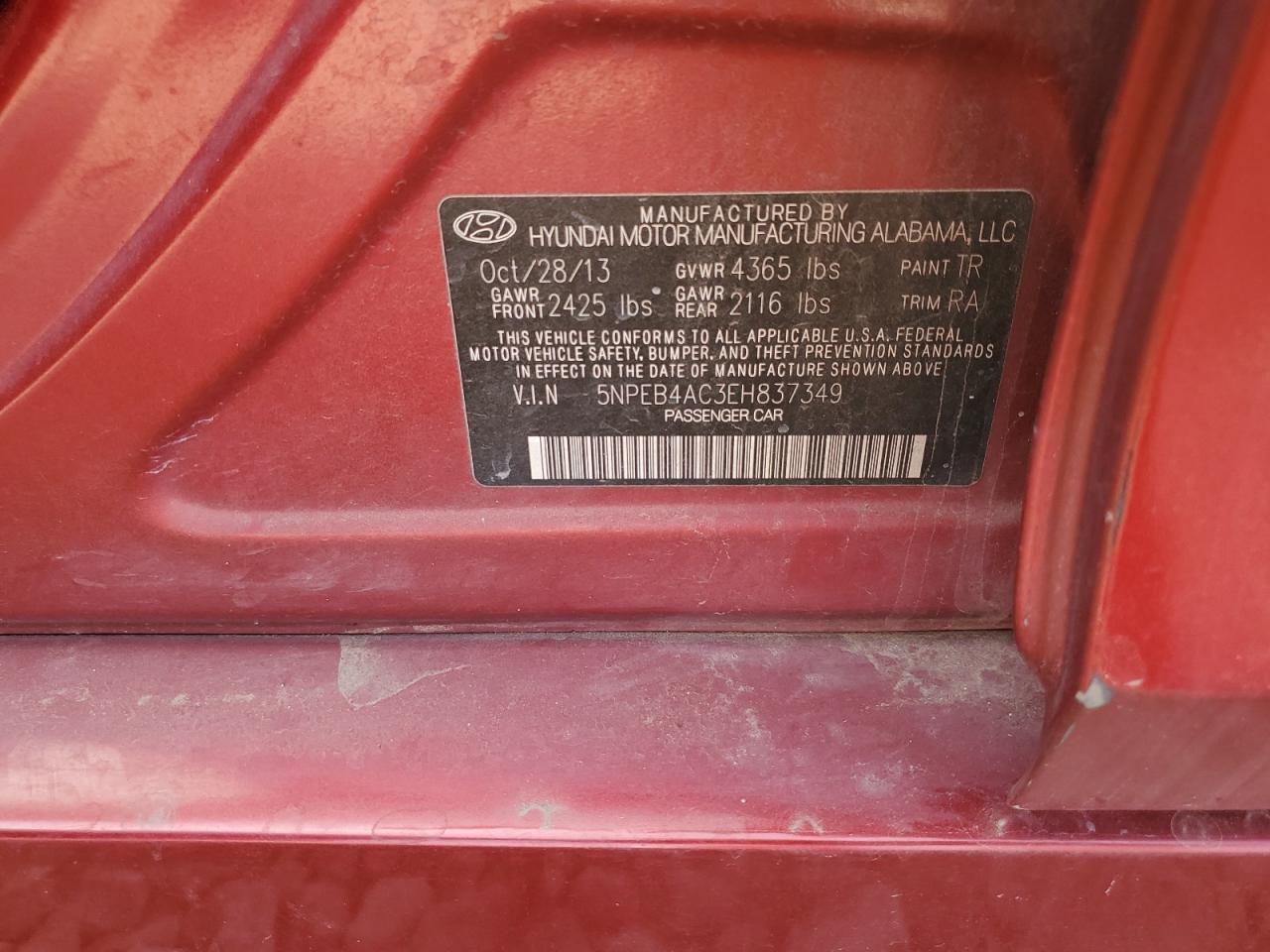 2014 HYUNDAI SONATA