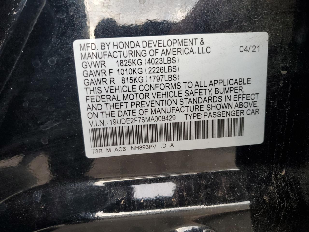 2021 ACURA ILX