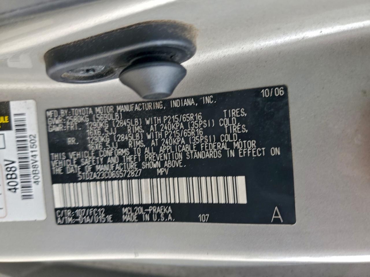 2006 TOYOTA SIENNA