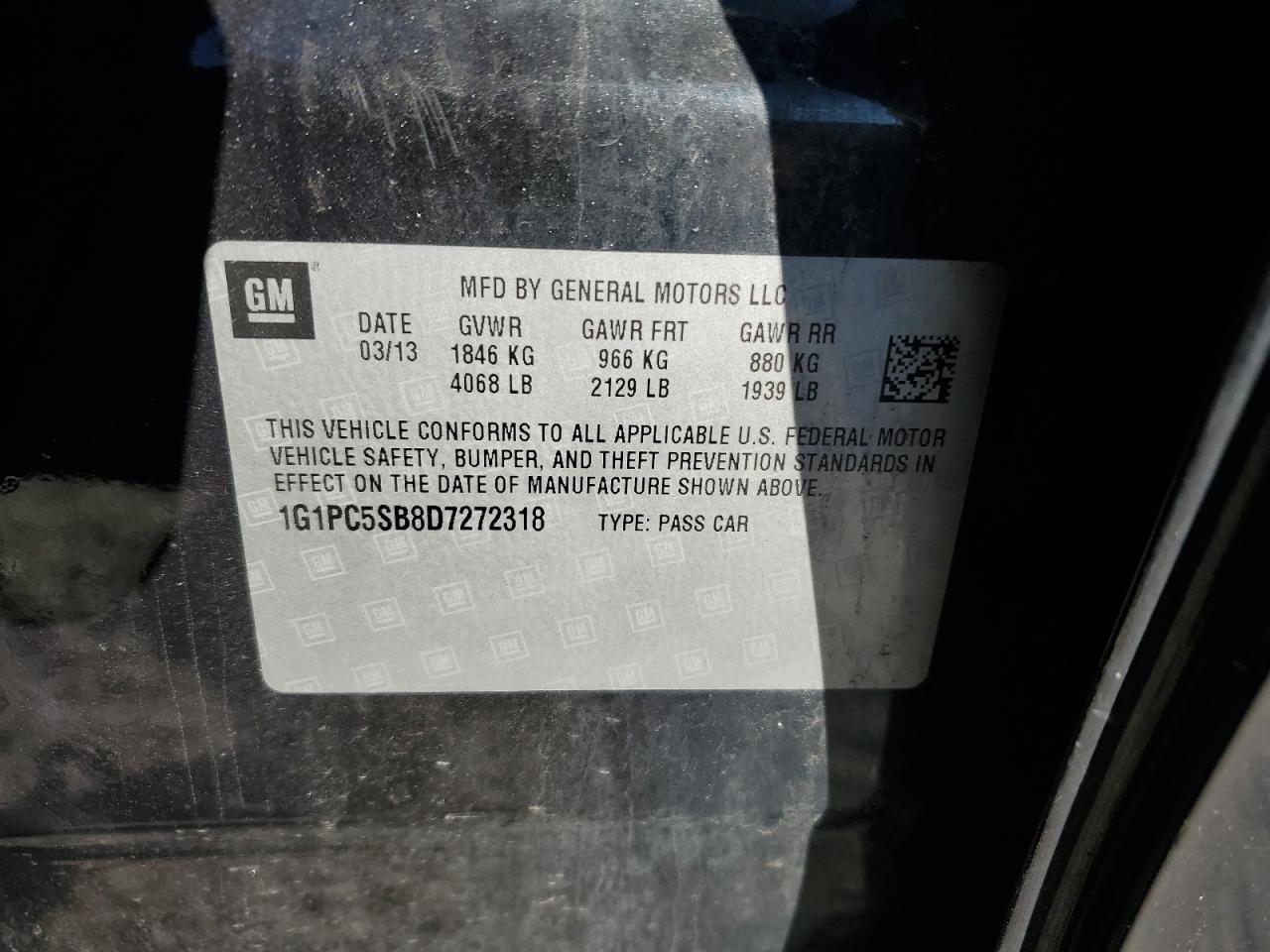 2013 CHEVROLET CRUZE