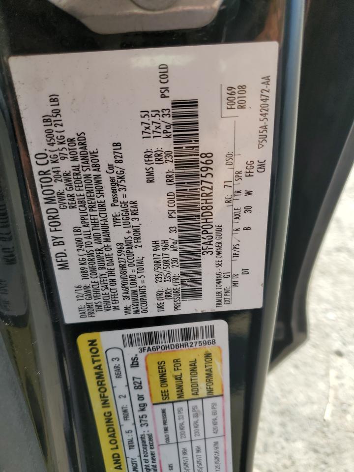 2017 FORD FUSION