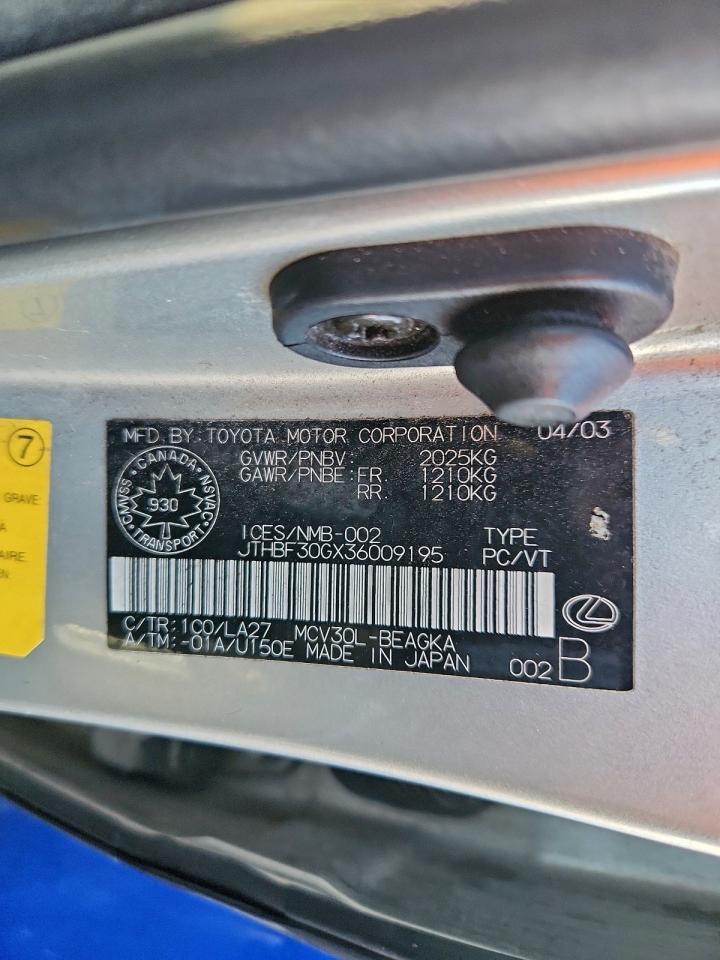 2003 LEXUS Es 300