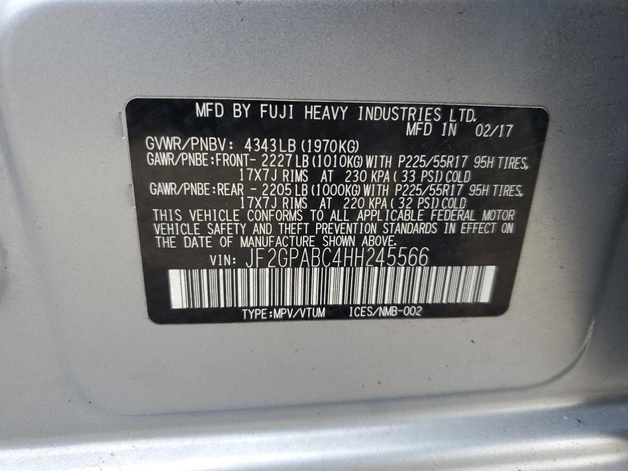 2017 SUBARU Crosstrek