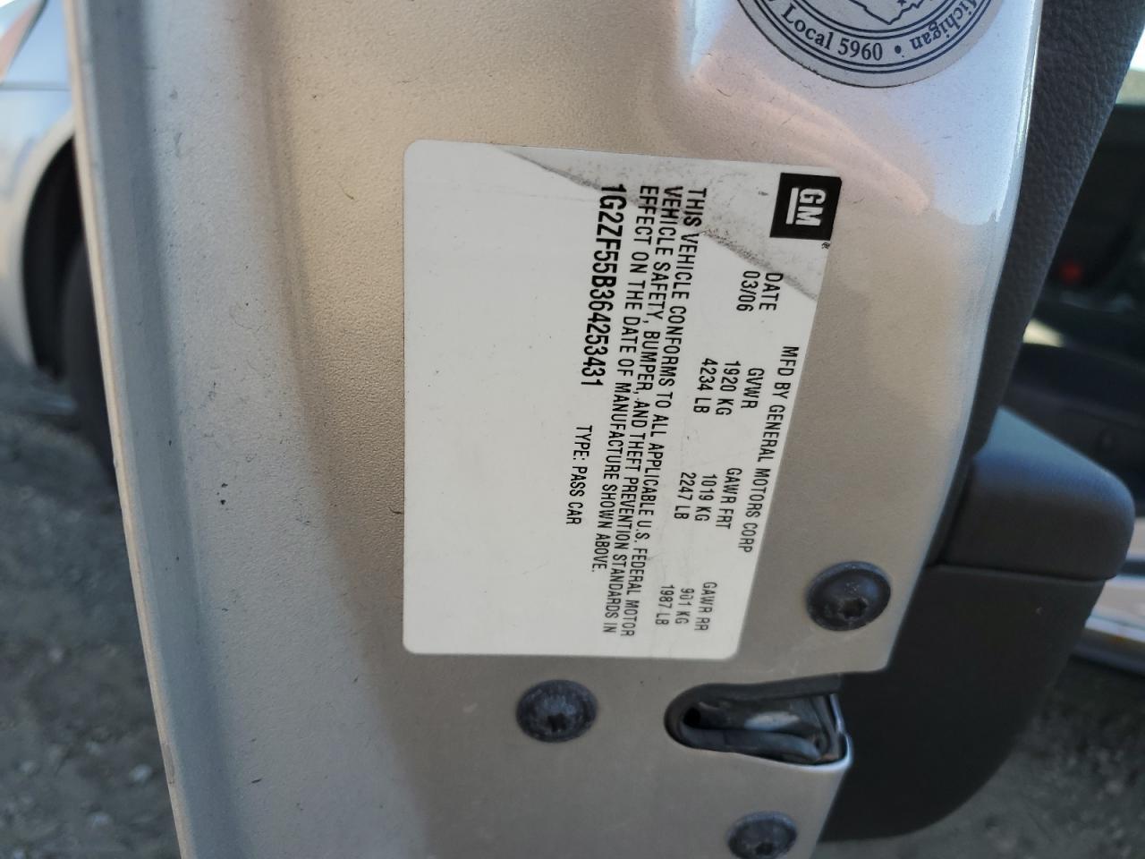 2006 PONTIAC G6