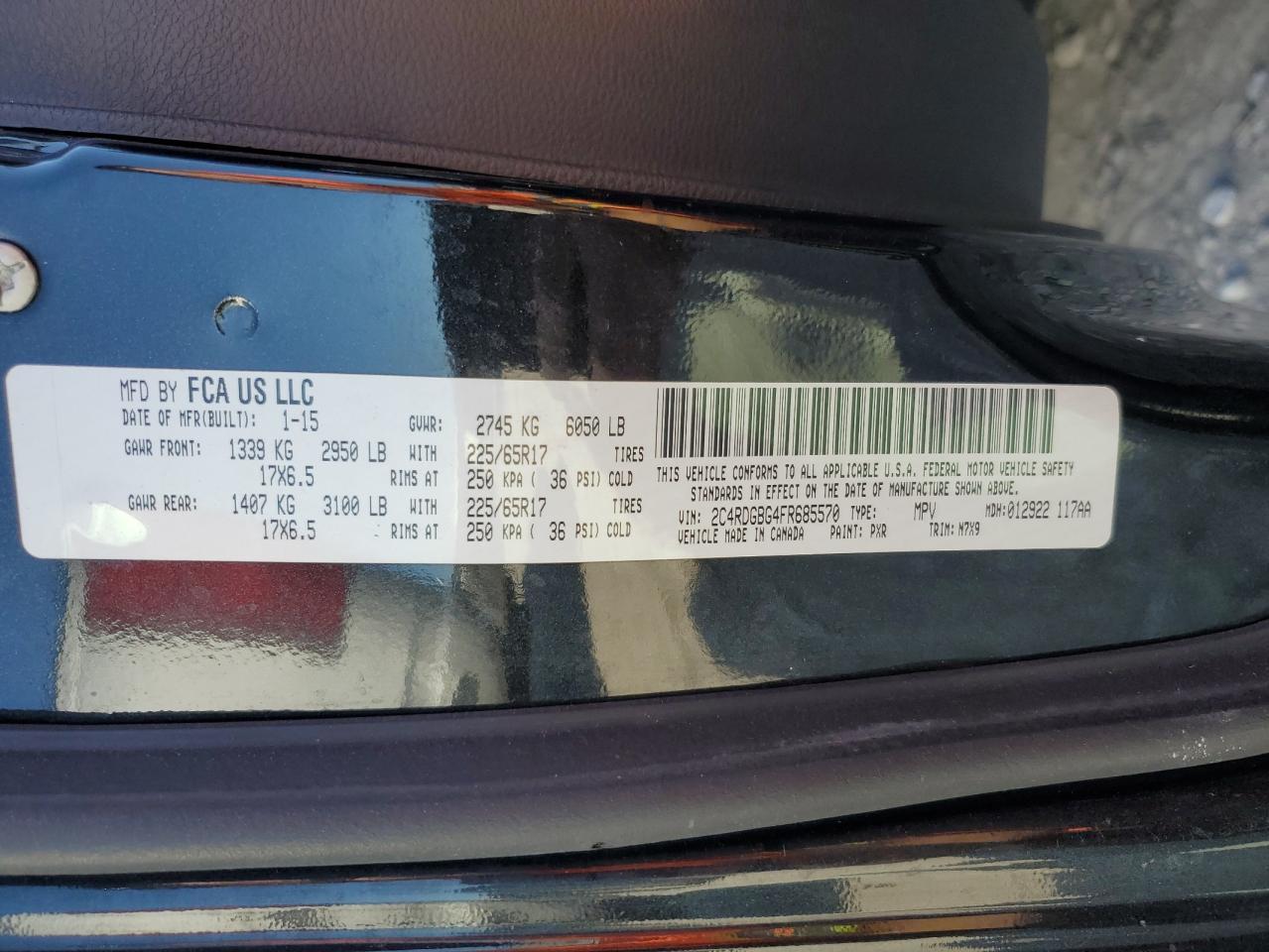 2015 DODGE GRAND CARAVAN