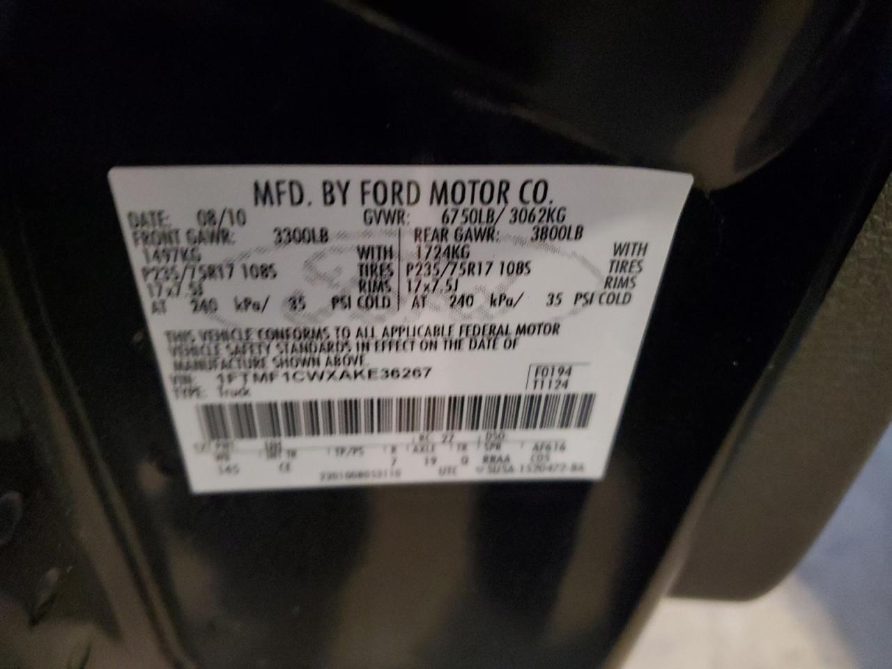 2010 FORD F-150