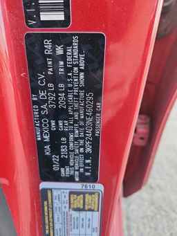 2022 KIA FORTE