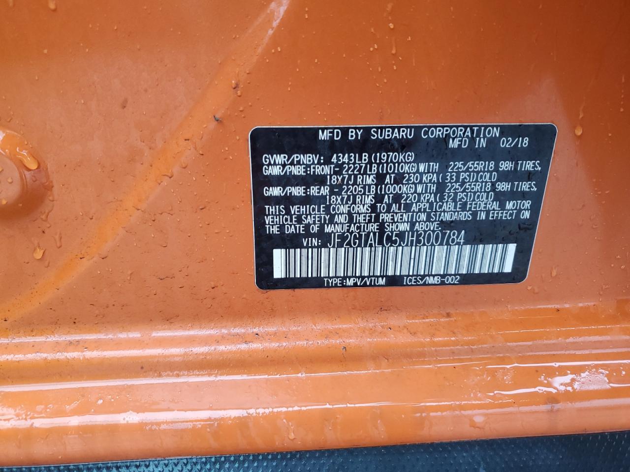 2018 SUBARU Crosstrek