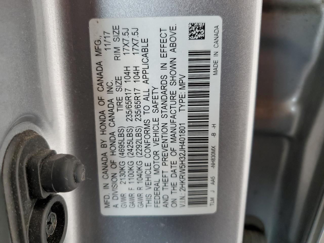 2018 HONDA CR-V