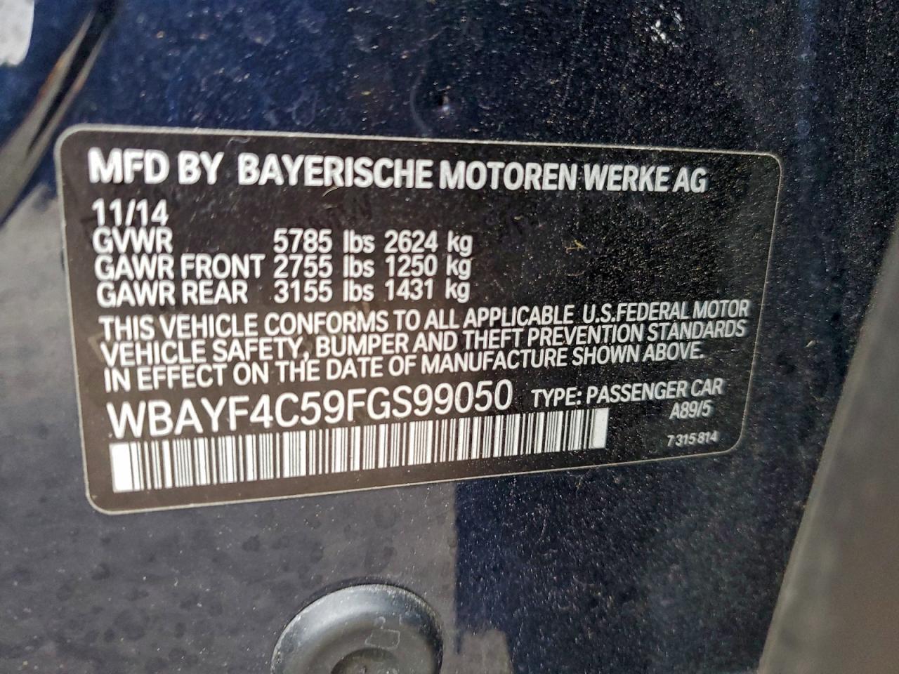 2015 BMW 7 series